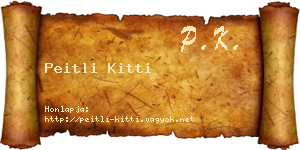 Peitli Kitti névjegykártya